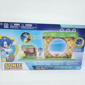 Sonic The Hedgehog 10 Piece Playset With Figure Green Hill Zone Go SEGA 60th New